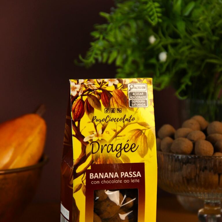 Dragée de banana passa com chocolate ao leite